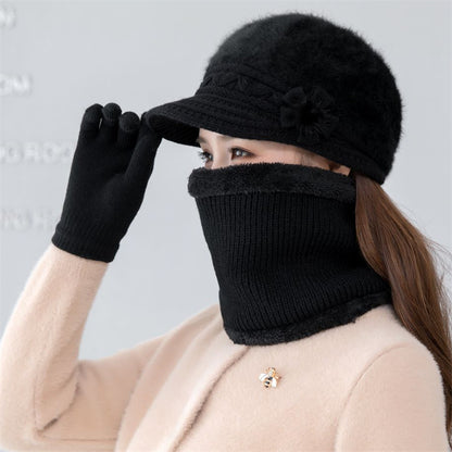 💥 49% SLEVA - 【Čepice+Šála+Rukavice】Stylová plyšová čepice na podzim a zimu