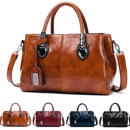 😍🎁[Časově omezený výprodej]👜 Dámská vintage kožená kabelka, měkká kůže, módní laděná