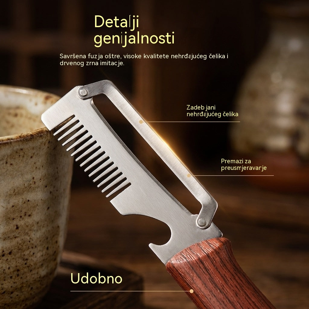 ✅Kupite 1, dobijte 1 gratis (2 artikla) 🧅🔪 Višenamjenska 3-u-1 gulilica za kuhinju: Guli, reže i otvara boce! 🔥