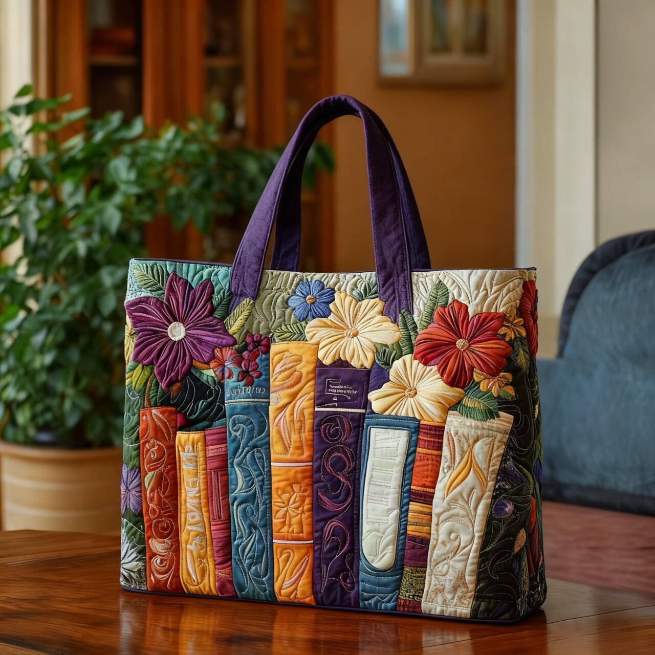 👜【Plaćanje pouzećem✨】🌷Velika torba s vezom i cvjetnim uzorkom