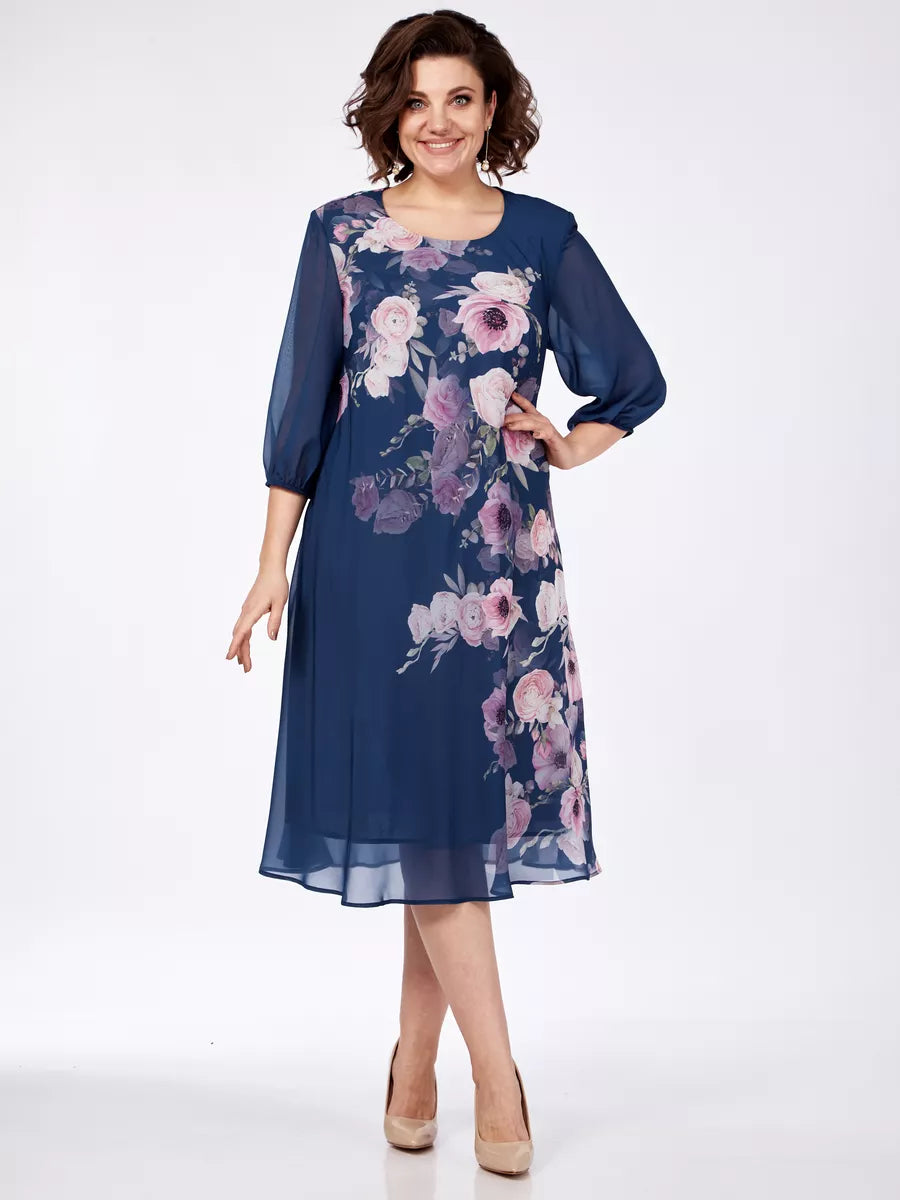 🌸 50% zniżki 💥💕【S-5XL】2026 Elegancka wiosenna sukienka z szyfonu z kwiatowym nadrukiem🌷