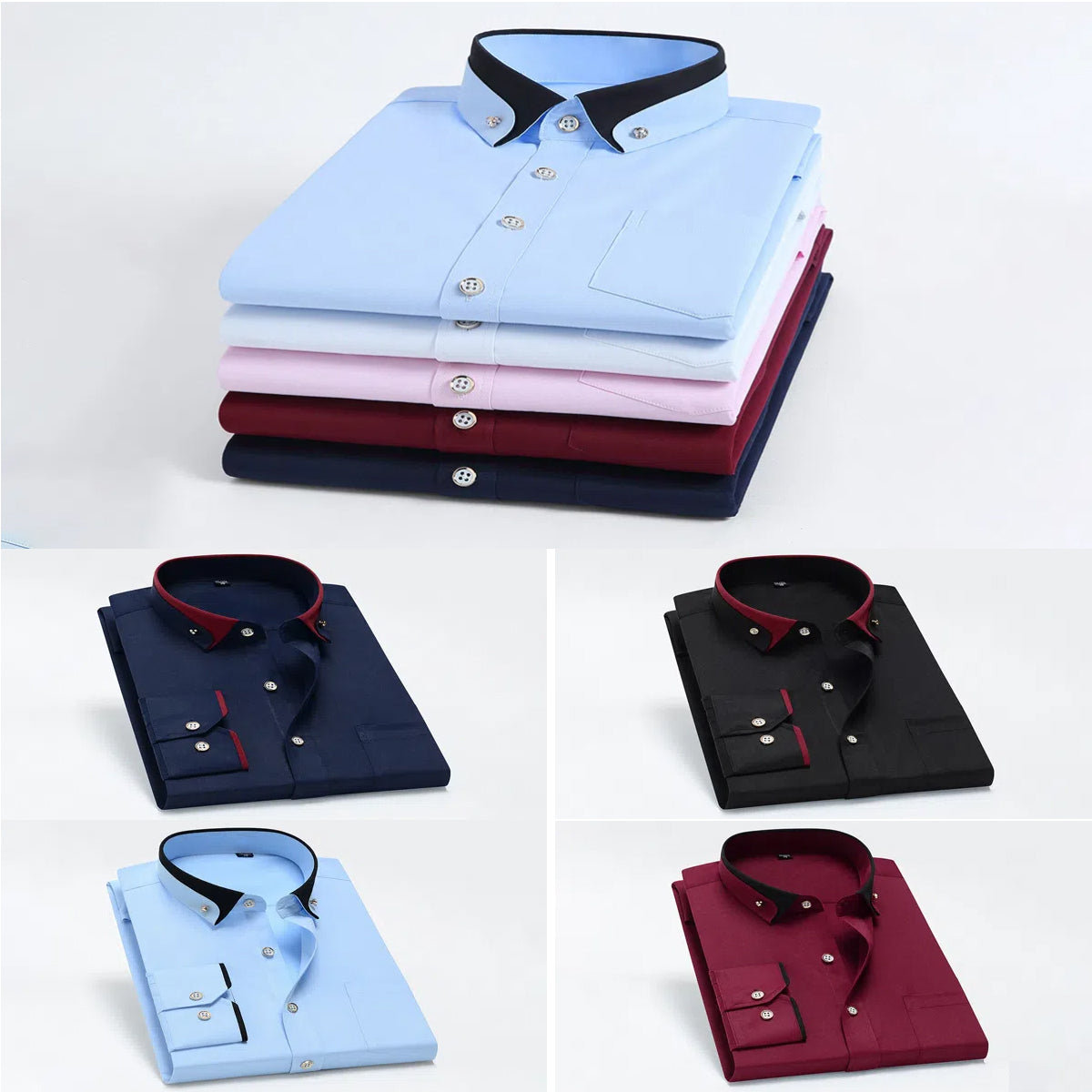 【S-4XL】 Letnie nowe męskie koszule biznesowe 2024_3613718