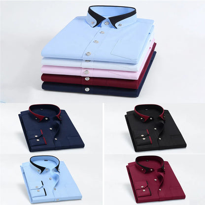 【S-4XL】 Letnie nowe męskie koszule biznesowe 2024_3613718