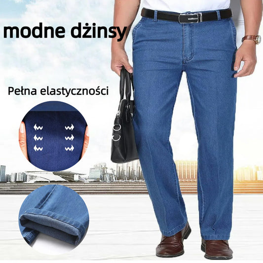 【55-110 kg】2024 letnie nowe modne dżinsy ze stretchem_3617618