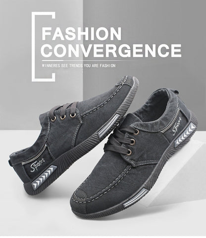 🔥【38-46】💥2024 nowe męskie oddychające płócienne buty z miękką podeszwą 3693981