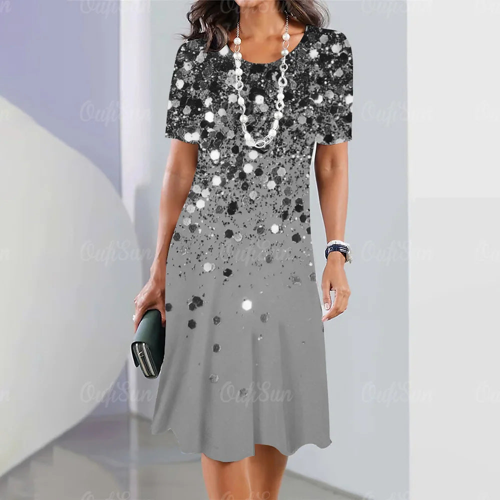 👗[Nowości letnie 42% taniej] 🔥 [S-5XL] Elegancka sukienka retro z okrągłym dekoltem