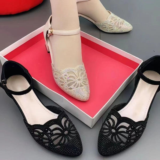 Kup jedno, drugie dostaniesz gratis🔥🔥2025 Nowe skórzane sandały damskie z nowymi kryształkami