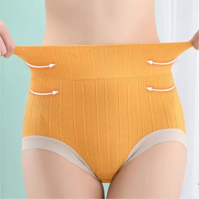 💥【1 zestaw 6 sztuk】  Damskie figi wyszczuplające brzuch z wysokim stanem 3620456