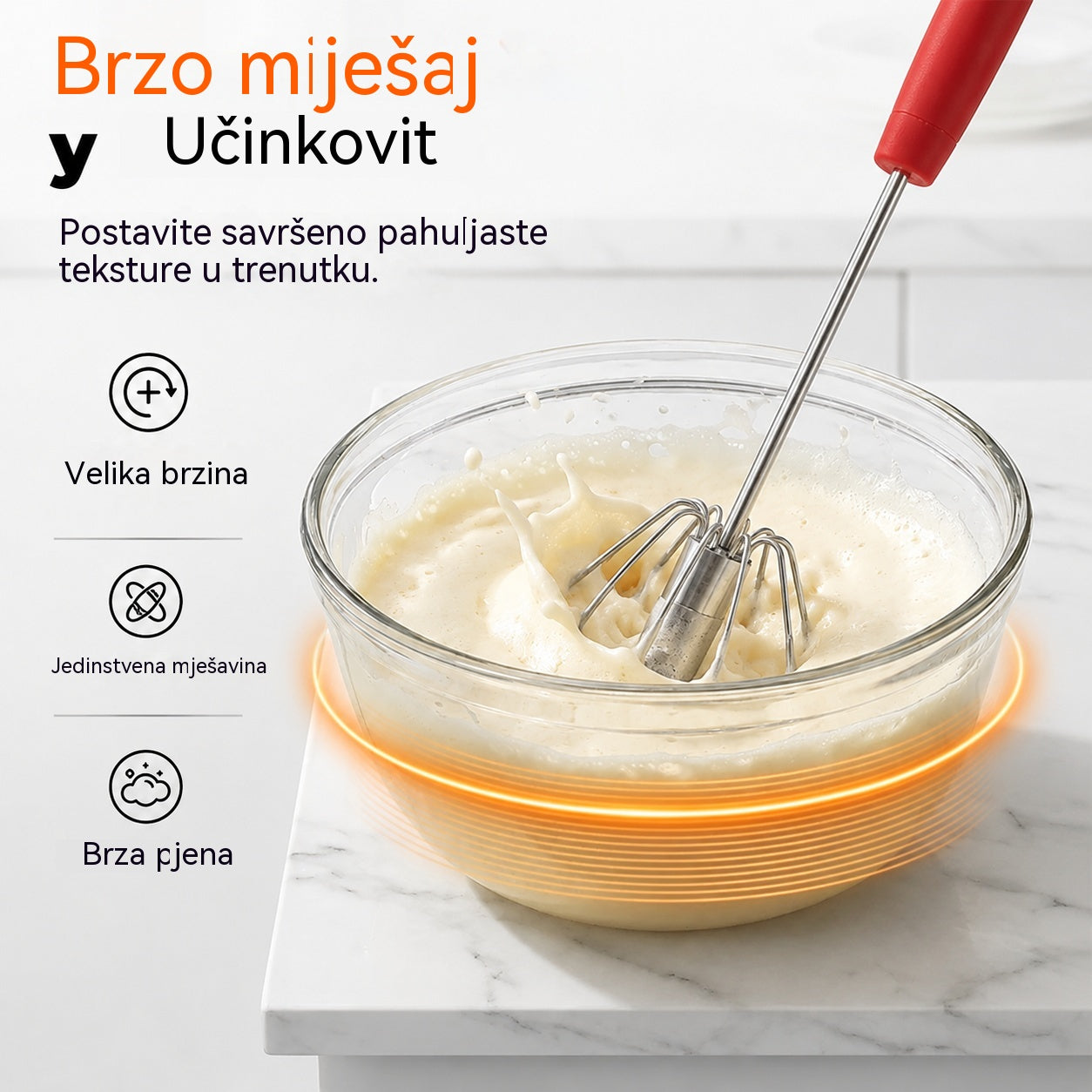 🥳Kupite 1, dobijte 1 gratis💞💪 50% popusta! Poluautomatska ručna pjenjača za jaja: pritisnite i zavrtite - nije potrebna struja. Pjenjača za jaja i vrhnje u sekundama. Nježno za vaša zapešća! ✨🧁