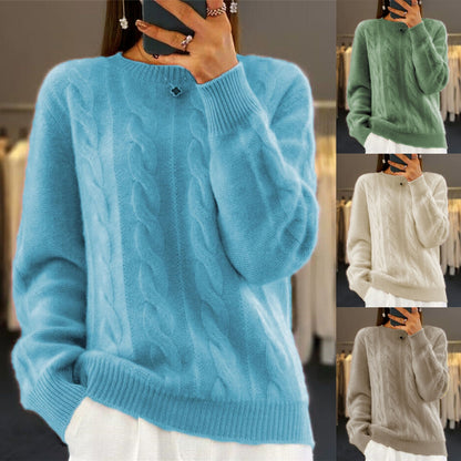 🔥✨【Podzimní nový styl】【S-2XL】2025 Jednobarevný vysoce kvalitní, měkký a pohodlný vlněný svetr.