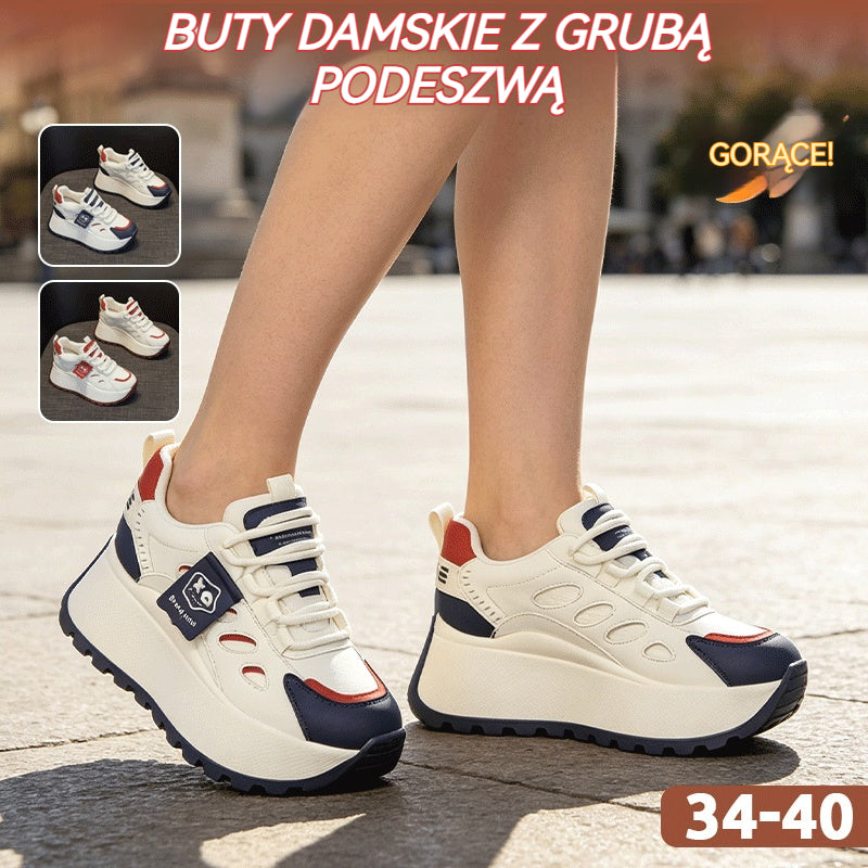 👟✨【【Gruba podeszwa 5 cm】】Casualowe sneakersy na grubej podeszwie – modne, wygodne i łatwe do stylizacji 💫