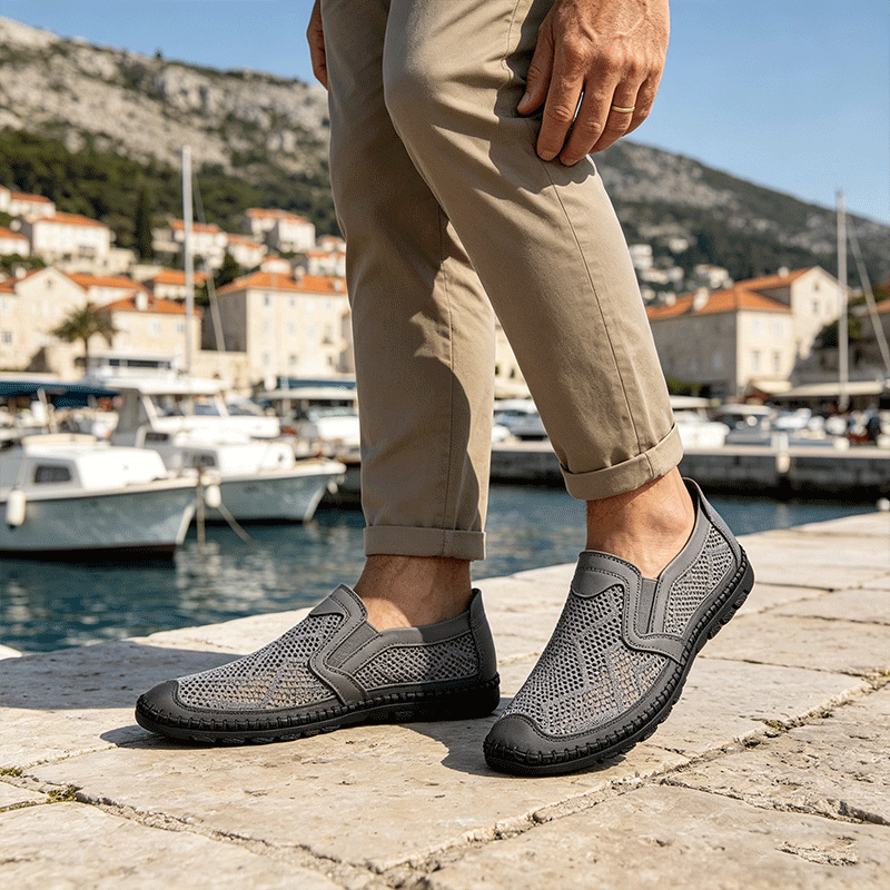 【⚡Veliko sniženje! −37 €】Moderne prozračne muške mrežaste cipele丨Slip-on丨Lagane i protuklizne