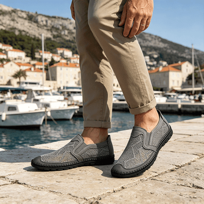 【⚡Veliko sniženje! −37 €】Moderne prozračne muške mrežaste cipele丨Slip-on丨Lagane i protuklizne