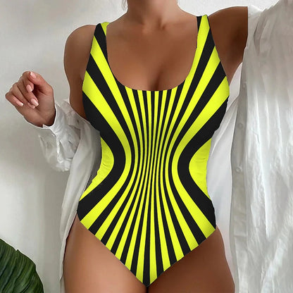【Veličine S-6XL】 Ženski seksualni jednodijelni kupaći kostim s dekorativnim prugama