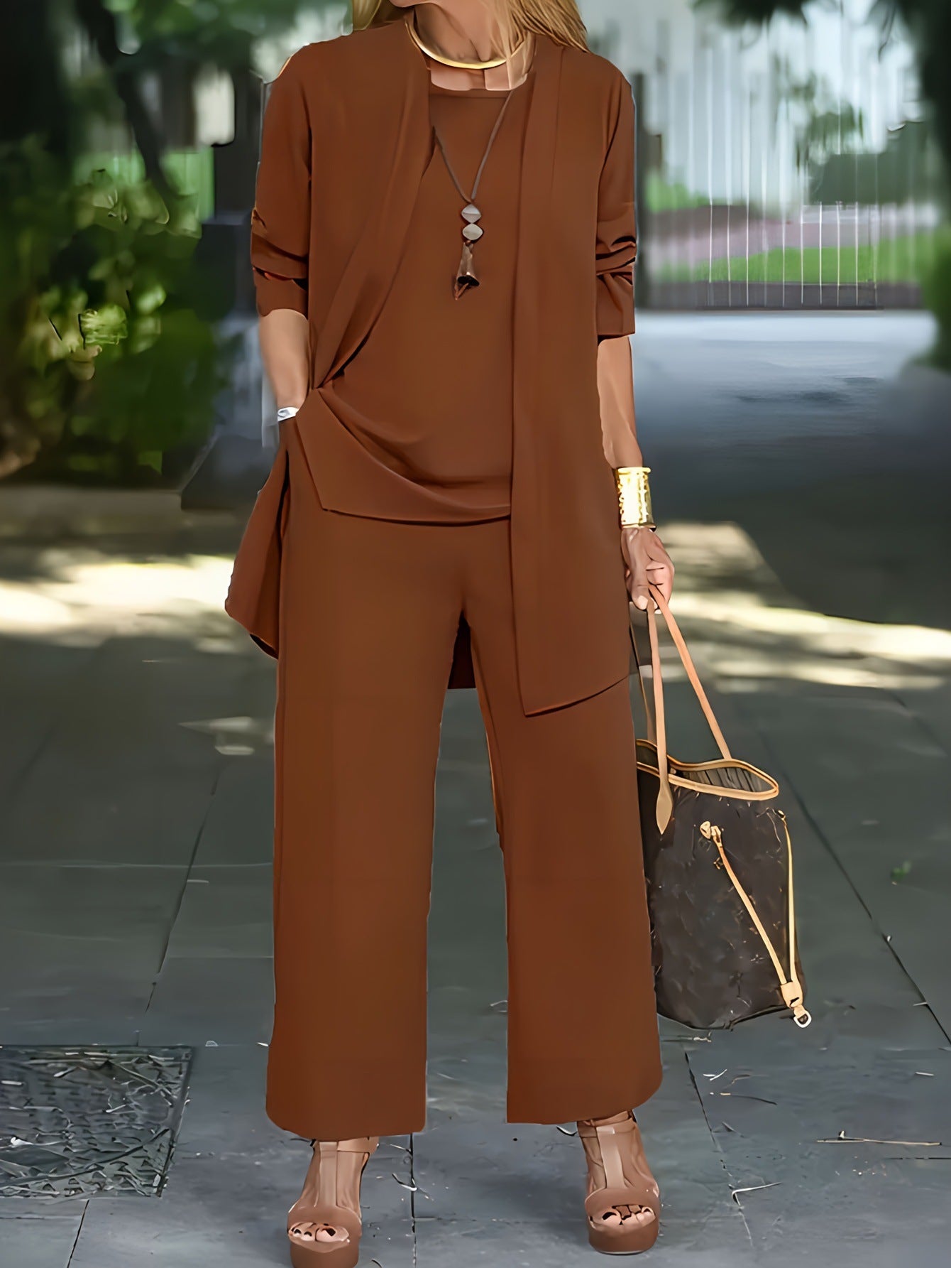 🧥【S-5XL】Elegantná dámska trojdielna súprava voľného strihu🍂