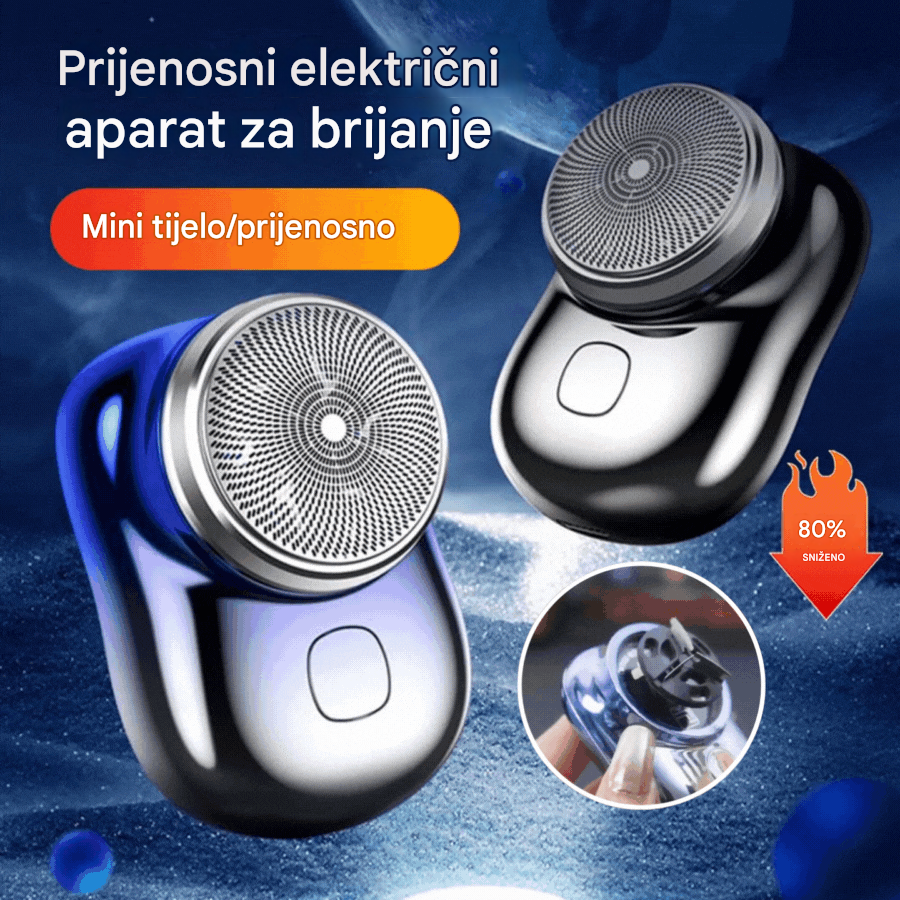 👏Nadograđene oštrice za brijanje, prijenosni mini putni električni brijač, brijač za auto za muškarce.