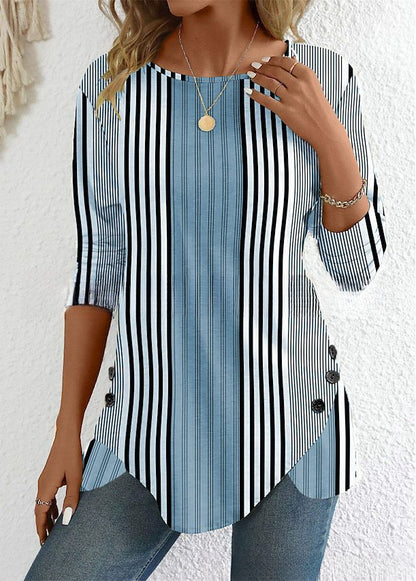 🔥【Ograničeno vrijeme 38% popusta】【S-3XL】Nova proljetna ženska prugasta bluza s printom