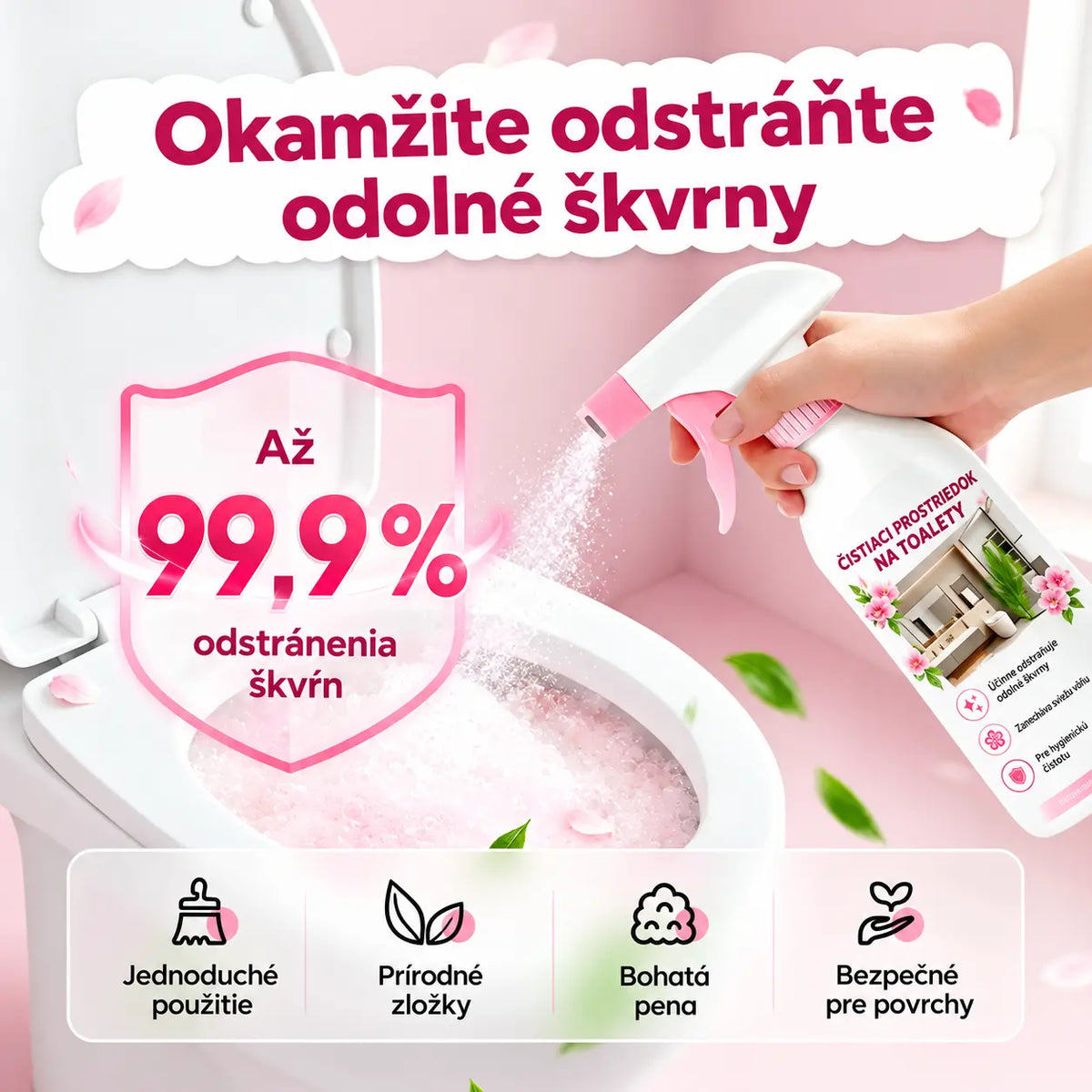 🚿✨ Zľava 50 %! Viacúčelový čistiaci sprej do kúpeľne – rýchlo rozpúšťa vodný kameň a zvyšky mydla. 🧼💨