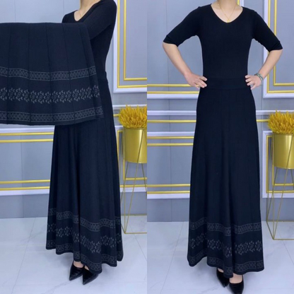 【S-3XL】Zimowa i jesienna gruba spódnica z wełny 3801903