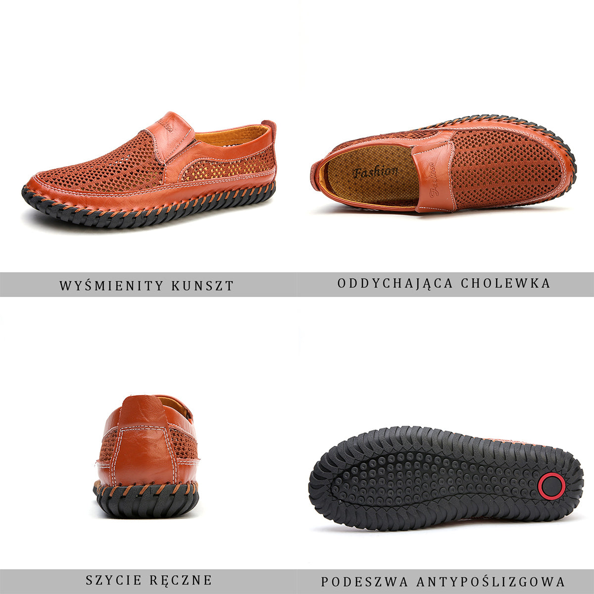【38-48】👞Letnie nowe męskie buty z siateczki – duże rozmiary – prawdziwa skóra bydlęca ✅Odporne na pot i nieprzyjemny zapach ✅Oddychające i wygodne