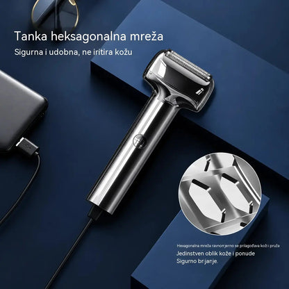 🪒 50 % popusta na ograničeno vrijeme ⚡ Muški mrežasti brijaći aparat na punjenje: glatko brijanje, prenosiv i tih 🧔