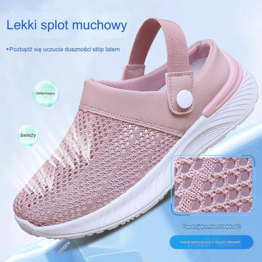 🔥【Specjalna oferta letnia】🔥【36-41】 Letnie buty Hollow Mesh Oddychające damskie modne codzienne sandały plażowe-3683667