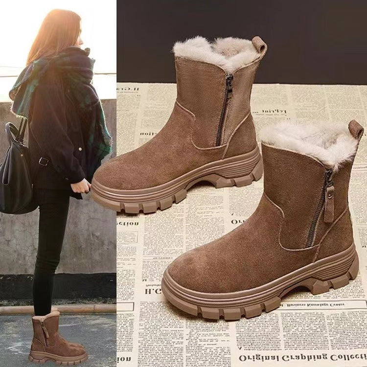 ⛄️👢42% ZNIŻKI LIMITOWANEJ👢【34-40】Nowe botki zimowe Martens 2024, skórzane z ociepleniem i grubą podeszwą--3817033