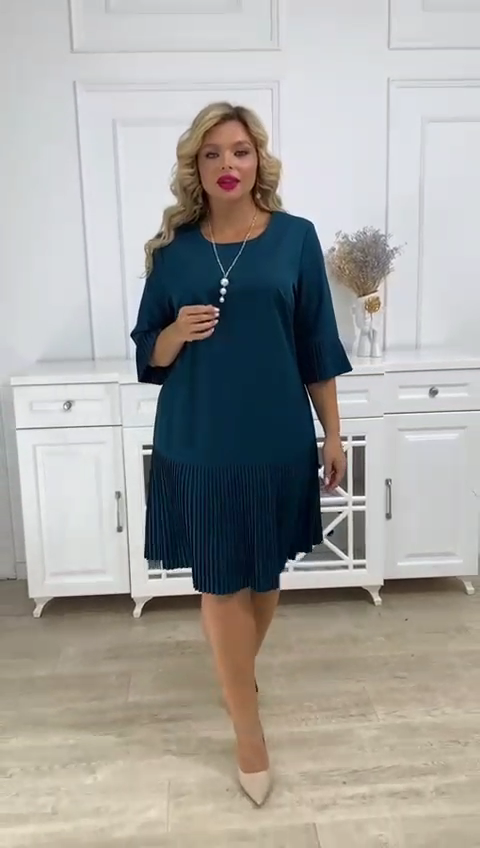 【50% zniżki】【S-5XL】 Sukienka w jednolitym kolorze, casualowa i komfortowa, o eleganckim stylu