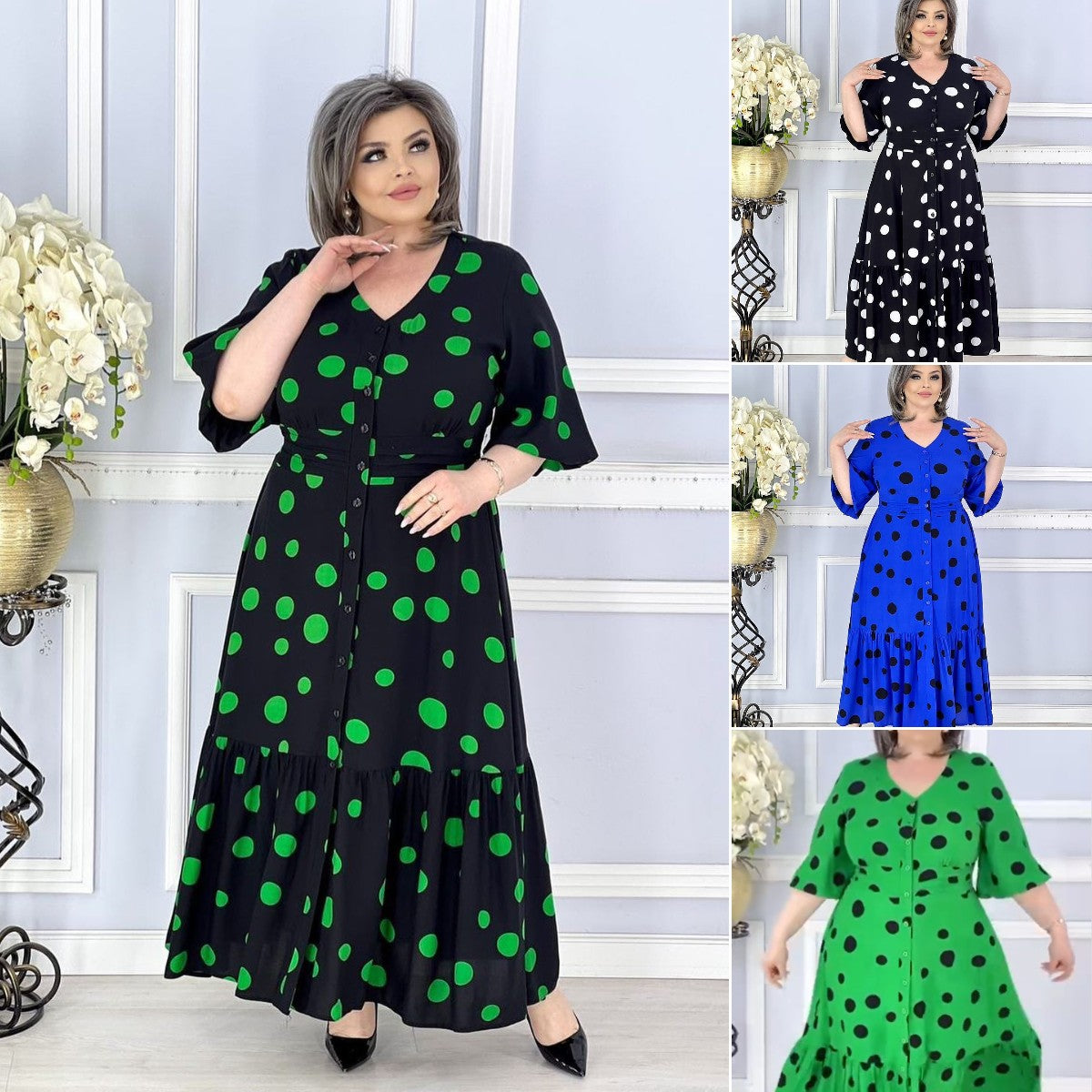 👗 【S-5XL】 Nowa modna sukienka, elegancka i prosta, w klasycznym stylu 3633827