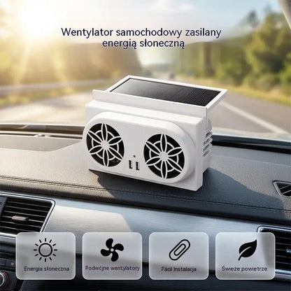 50% taniej 🌀 Wentylator samochodowy zasilany energią słoneczną