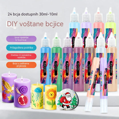 🎨【24 boje po kutiji】Samo 29 eura🥳💞24-bojni 3D markeri za grafite u obliku svijeća!