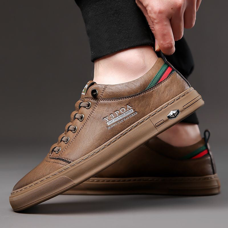 [39-44]Nowe, codzienne tenisówki z miękkiej skóry bydlęcej_3629731