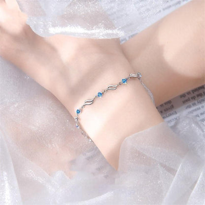 ✨✨【Kup 1, a 1 otrzymasz gratis】💎Serce oceanu 925 srebro bransoletka