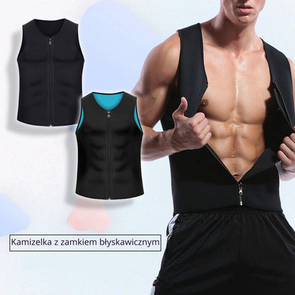 【S-4XL】💪Męska kamizelka modelująca do treningu, intensywne pocenie 🔥, szybkie spalanie tłuszczu ⚡