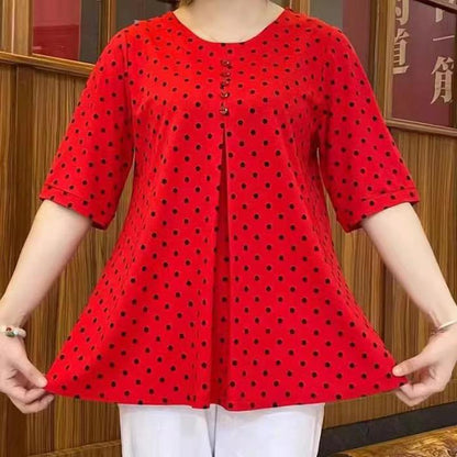 ✨【Купете 1, вземете 1 безплатно】💞【L-5XL】Нова есенна риза с щампа на точки за 2026 г.