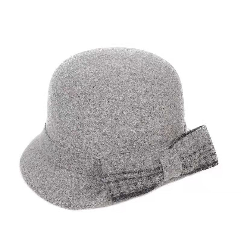 💥50% ZNIŻKI💥 Jesienno-zimowy kapelusz damski z czystej wełny filcowej--3816996