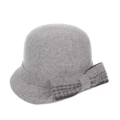 💥50% ZNIŻKI💥 Jesienno-zimowy kapelusz damski z czystej wełny filcowej--3816996