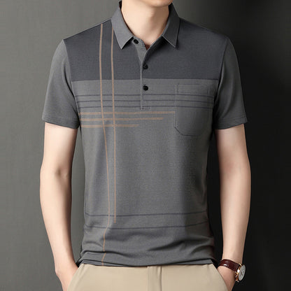 👔【Wyprzedaż magazynowa】【M-4XL】Męska koszulka polo z krótkim rękawem i prążkowanym kołnierzykiem