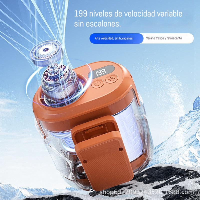 🌀 Ventilator bez upotrebe ruku s LED zaslonom, integriranom kopčom i 199 podesivim razinama