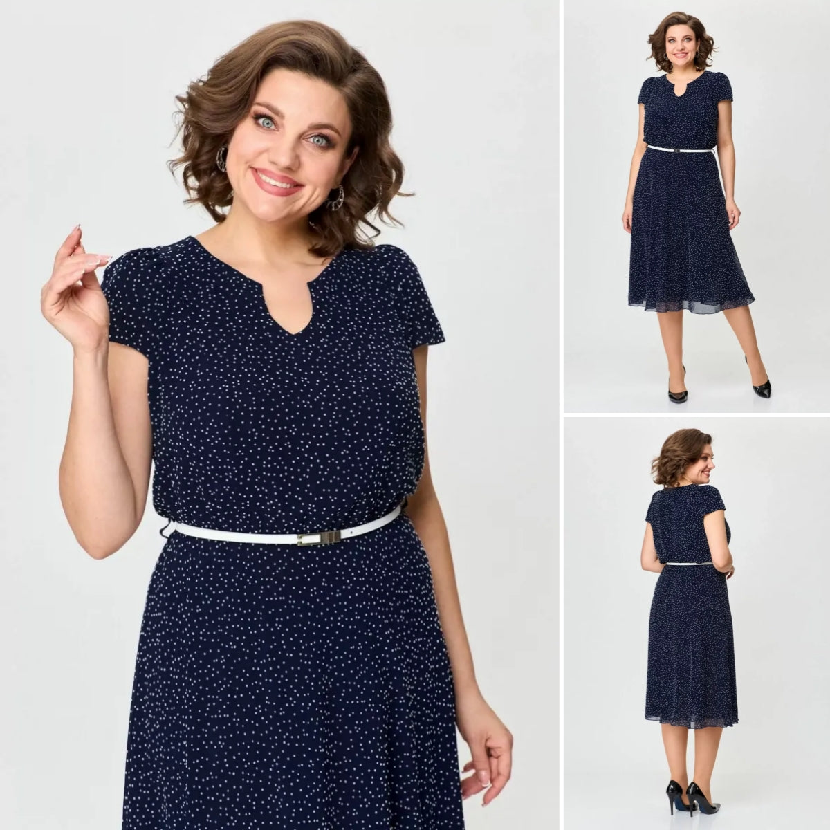 【S-5XL】2024 elegancka, wąska sukienka w kropki