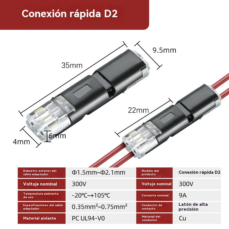 🏆Podwójne złącze wtykowe z klipsem blokującym