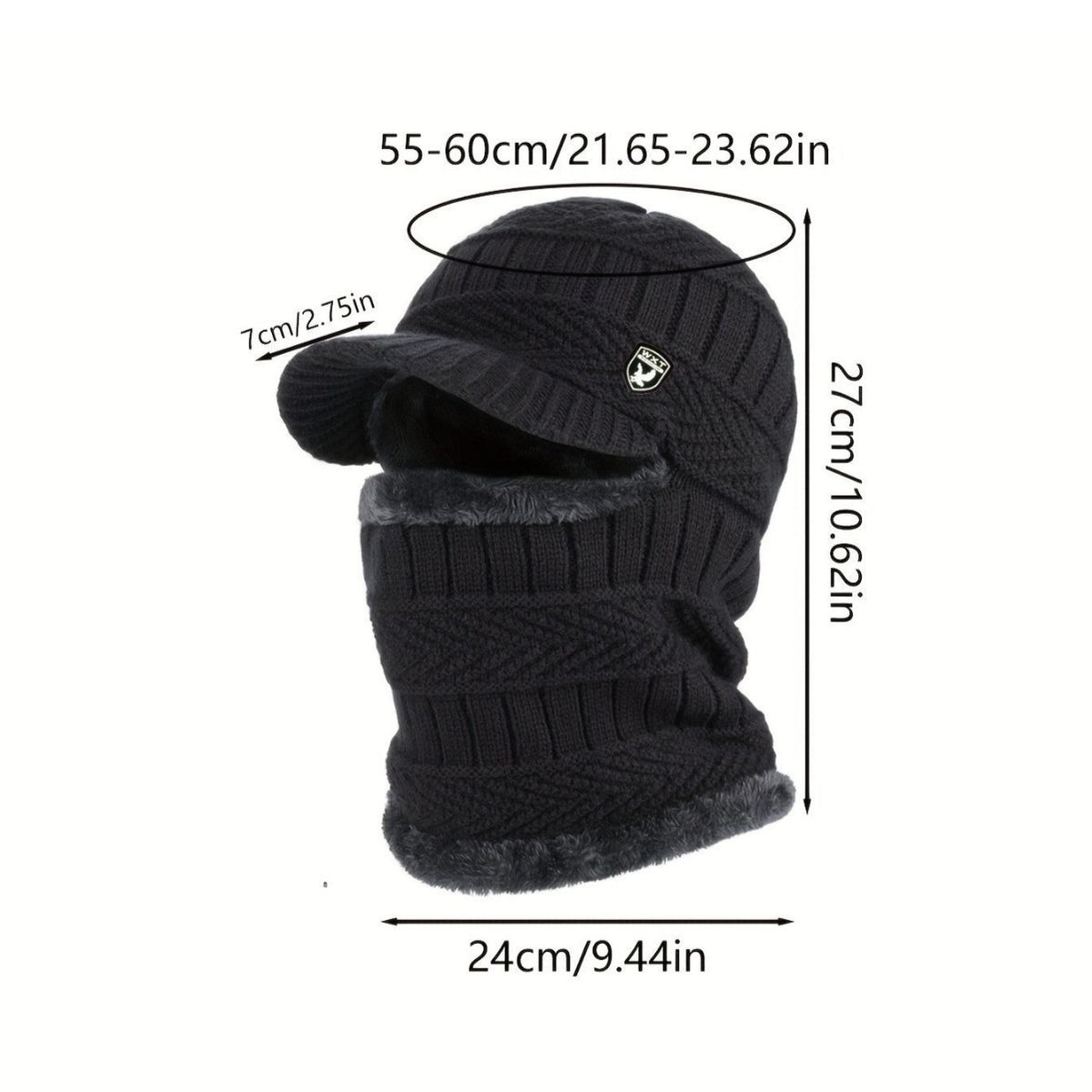 [Oferta ograniczona czasowo] 🔥 Jednoczęściowa czapka wykonana z grubej wełny, wiatroszczelna, odpowiednia do użytku na zewnątrz.