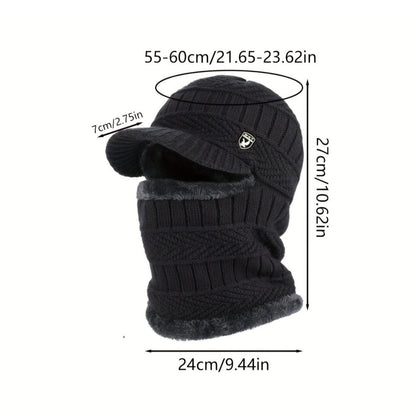 [Oferta ograniczona czasowo] 🔥 Jednoczęściowa czapka wykonana z grubej wełny, wiatroszczelna, odpowiednia do użytku na zewnątrz.