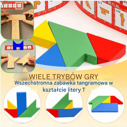 💕🎭Wielofunkcyjna zabawka tangram w kształcie litery T