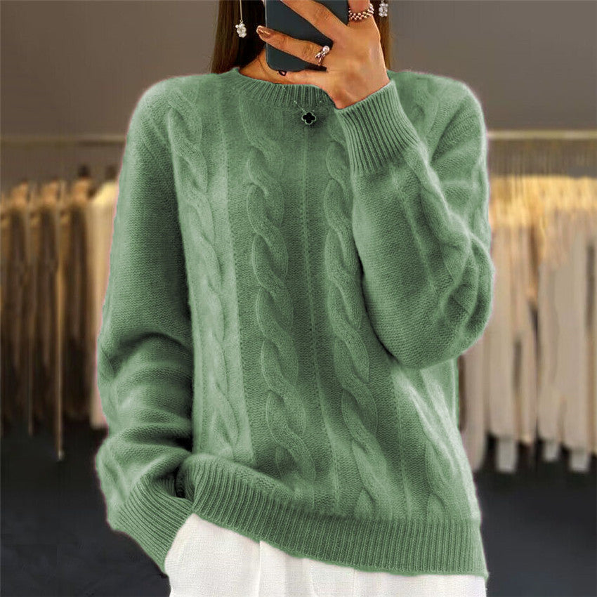 🔥⛄【S-XL】Nowy sweter z wełny na jesień i zimę 2025, jednolity kolor, wysokiej jakości