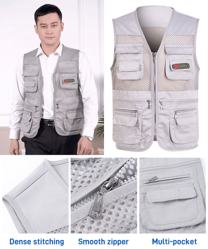 🔥 Praktyczna kamizelka z wieloma kieszeniami, dostępne rozmiary XL-4XL