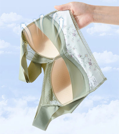 Oferta limitowana💕🎁【40kg-100kg】Duży rozmiar, oddychający, regulowany, bezszwowy biustonosz z lodowego jedwabiu