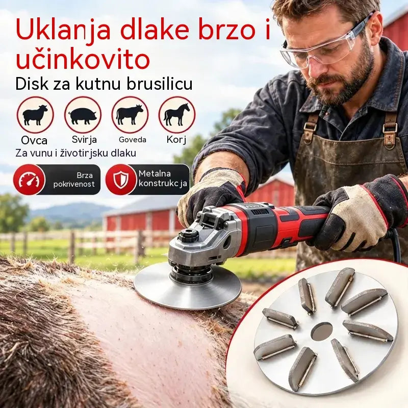 🔧🪚 Disk za uklanjanje dlaka od nehrđajućeg čelika za kutne brusilice | Disk za uklanjanje dlaka za čišćenje i obradu svinjetine, janjetine i teletine