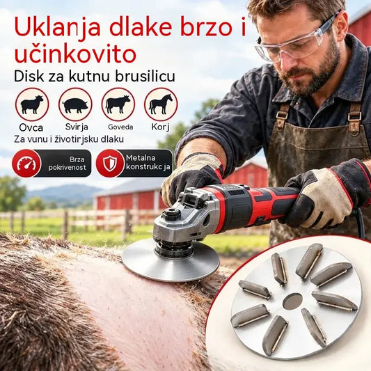🔧🪚 Disk za uklanjanje dlaka od nehrđajućeg čelika za kutne brusilice | Disk za uklanjanje dlaka za čišćenje i obradu svinjetine, janjetine i teletine