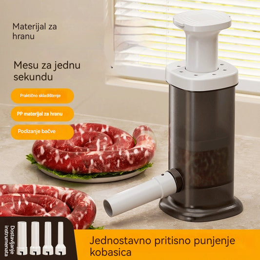 🌭【Direktno sniženo 24 eura】Ručni kućni stroj za punjenje kobasica
